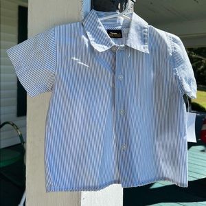 2T boys stripped button down